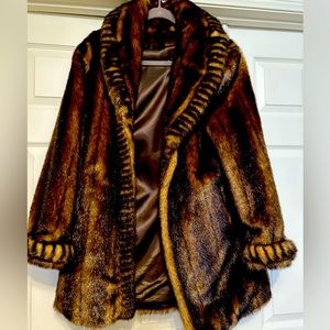 Faux mink coat